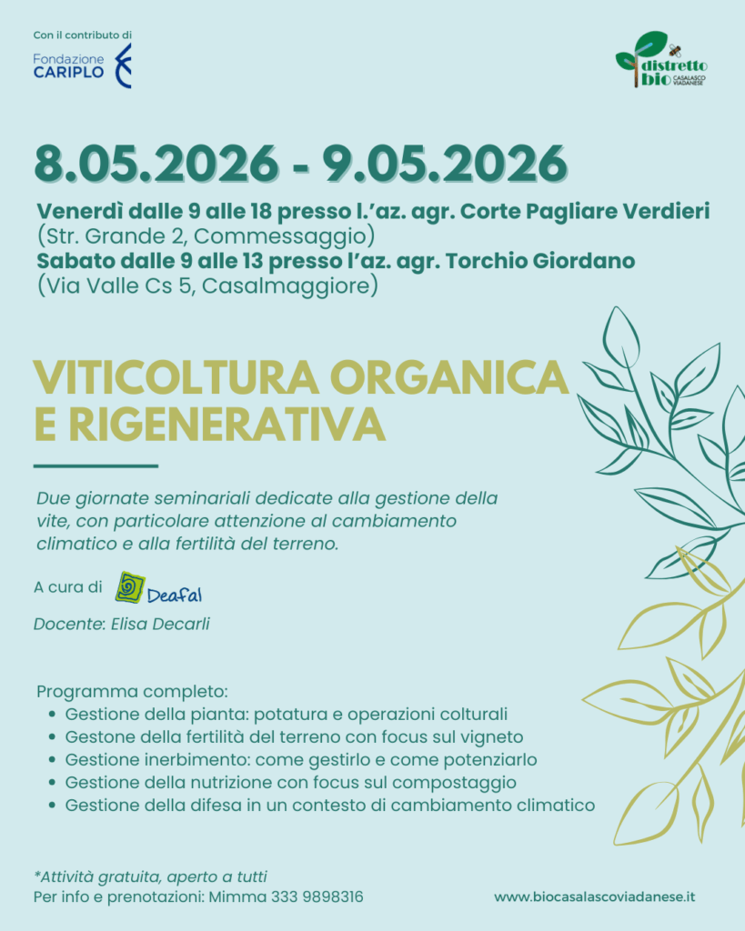 Viticoltura organica e rigenerativa